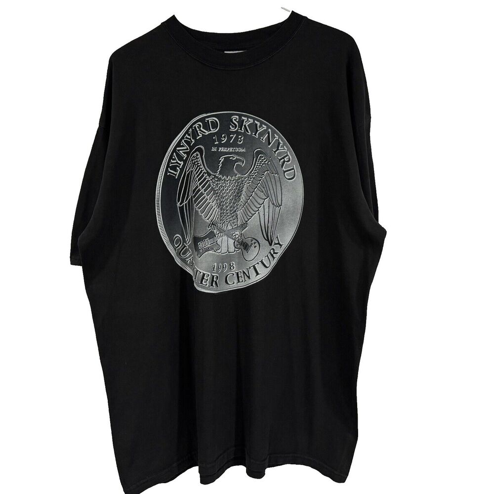 Lynyrd Skynyrd Quarter Century Double Sided Rock Band Shirt Size XL Vintage 1998